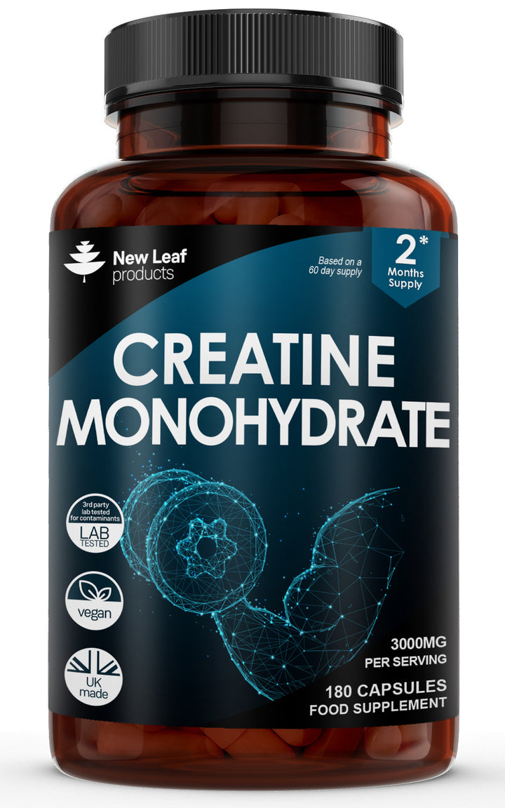 Creatine Monohydrate Capsules 3000mg - 180 Creatine Capsules - Gym Supplement