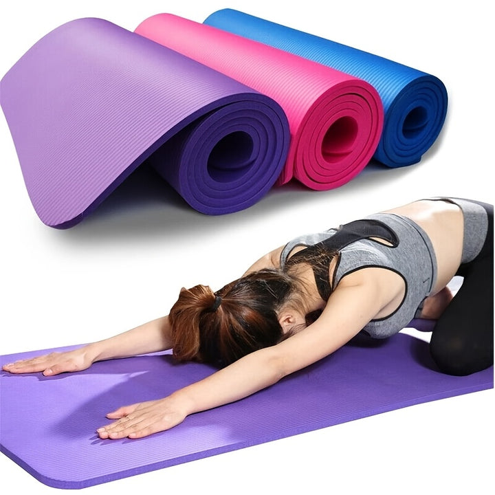 Extra Thick Foam Yoga Mat - Versatile for Pilates, Stretching & Resistance Workouts - Ideal Home Gym Accessory for Men, Women & Youngsters (182.88cm x 60.96cm)