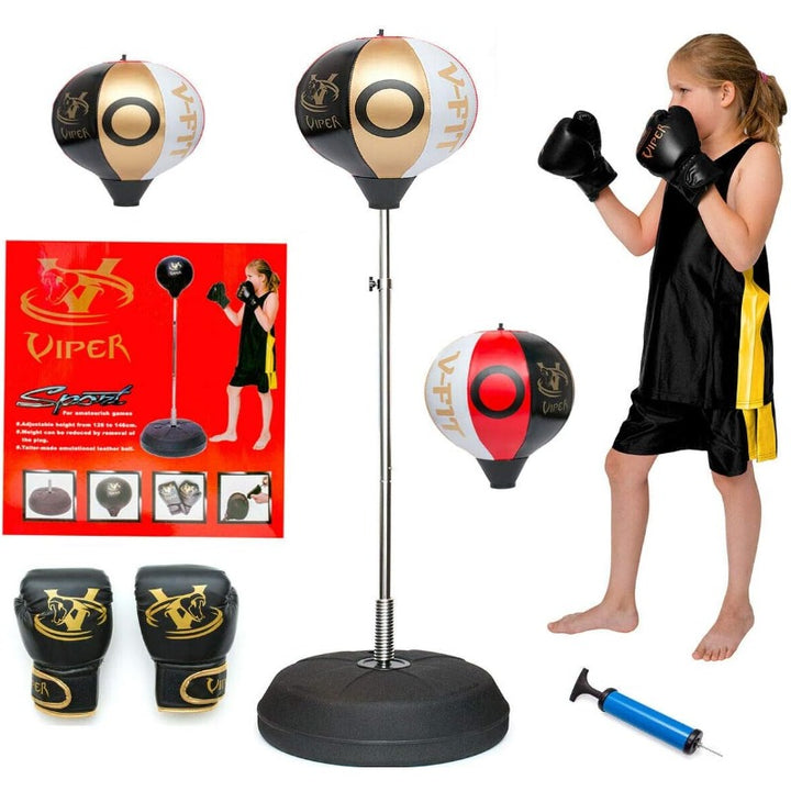 Children's boxing boxing speed ball fitness independent sandbag tumbler agility stand boy sandbag boxing gloves set sports toys boxing sandbag adjustable height independent