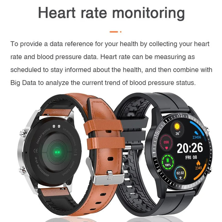 Bluetooth Smart Watch Blood Pressure Blood Oxygen IP67