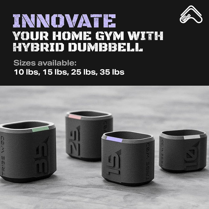 NEW Dark Elf Hybrid Dumbells 10-35lb / 4.5-16kg - Cross Training Workout Equipment for Muscle Building and Mobility, Cardio Fitness, Weights for Women & Men (Pack of 1)