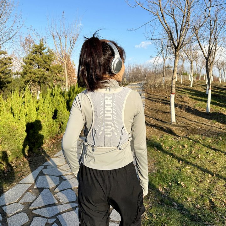 1pc, Lightweight Sports Vest Backpack with Night Reflective Design, Suitable for Hiking, Trail Running, Cycling, And Marathon Outdoor Backpack.