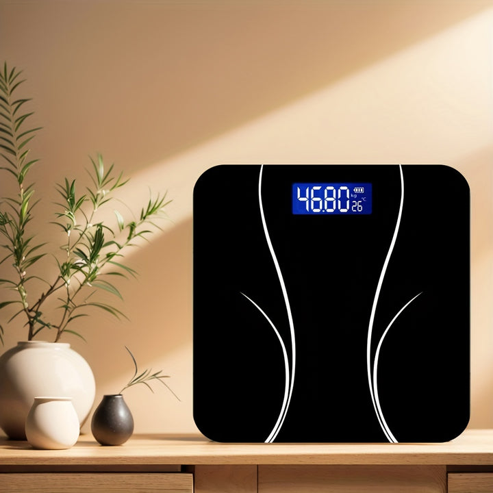 Digital Bathroom Body Weight Scale - 181.44 KG Capacity, Non-Slip Ultra Slim Design, Large Backlit LCD Display, No Batteries Included, Requires 2 AAA Batteries, Durable Material, for Home Gym Yoga Studio