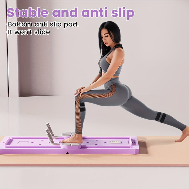 8-in-1, integrated fitness board, suitable for Pilates and core strength training, foldable and portable, suitable for home gyms, burning and muscle shaping, made of ABS material, no need to charge fitness equipment