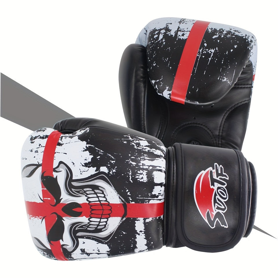 Professional Boxing Gloves for Men & Women - Sponge Material, Pull-On Closure, Ideal for MMA, Training & Competition