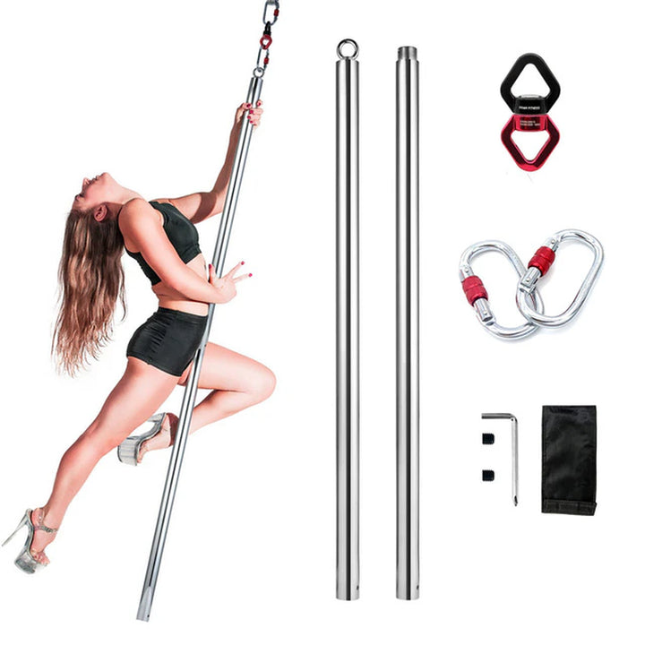 45Mm Professional Golden Stripper Pole Dance Spin Pole Removable Home Fitness Exercise Training Pole D POLE Kit Freeshipping