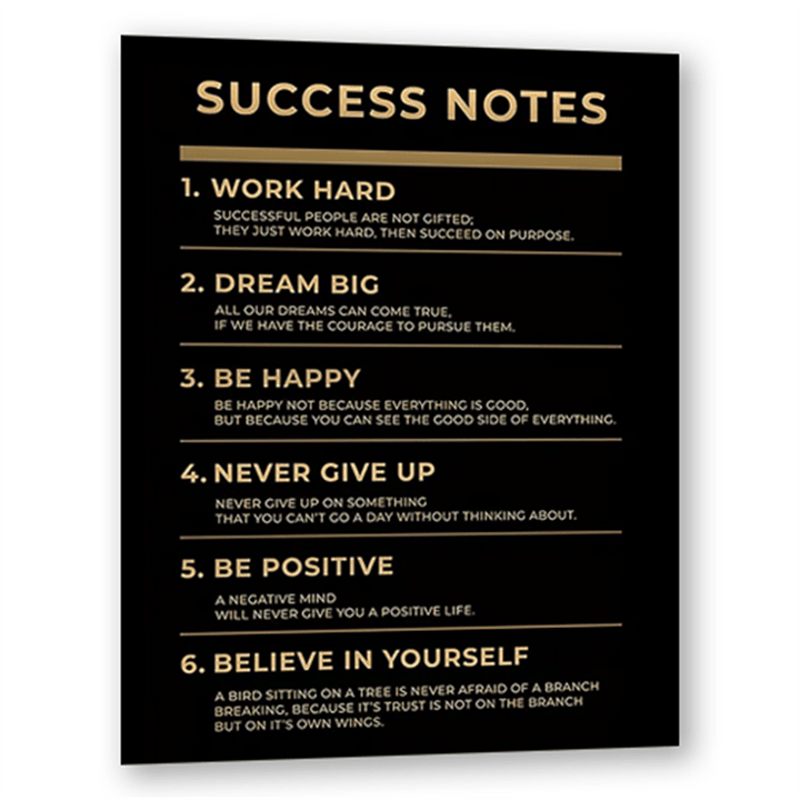 Inspirational Wall Art Success Notes Motivational Poster Quotes Wall Decor For Living Room Bathroom Carstock Paper Print Sign Unframed Art Decoration Ready To Hang 20.32*25.4cm Eid Al-Adha Mubarak