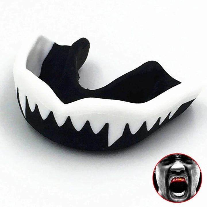 Durable Sport Mouthguard for Adults - Teeth Protector Brace for Basketball, Rugby, Boxing, Karate - Black PPS Material, Neutral Gel, Martial Arts, Dental Performance