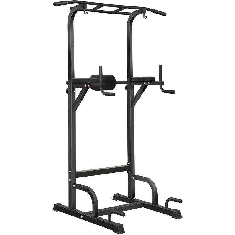 Power Tower Dip Station Adjustable Pull Up & Dip Stands Multi-Function Strength Training Pull up Bar Fitness Equipment for Home Gym