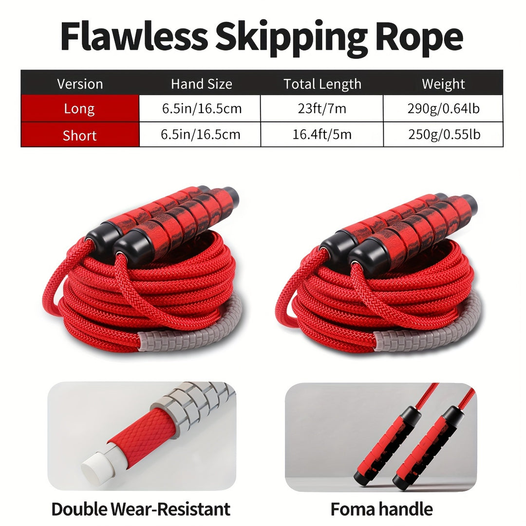 Durable Multi-Person Jump Rope with Adjustable Length & Foam Handles - Includes Drawstring Storage Bag, Perfect for Parties, Home & School Activities - Enhances Coordination, Flexibility & Endurance