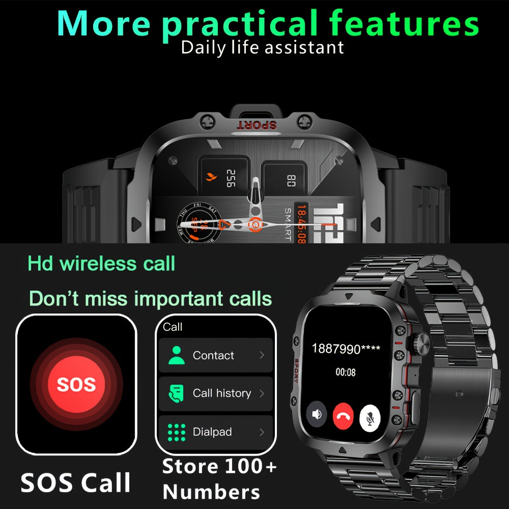 New Smart Watch For Men Wireless Talk Sports Fitness AI Voice Outdoor 100+ Sports Mode Outdoor Smart Watch