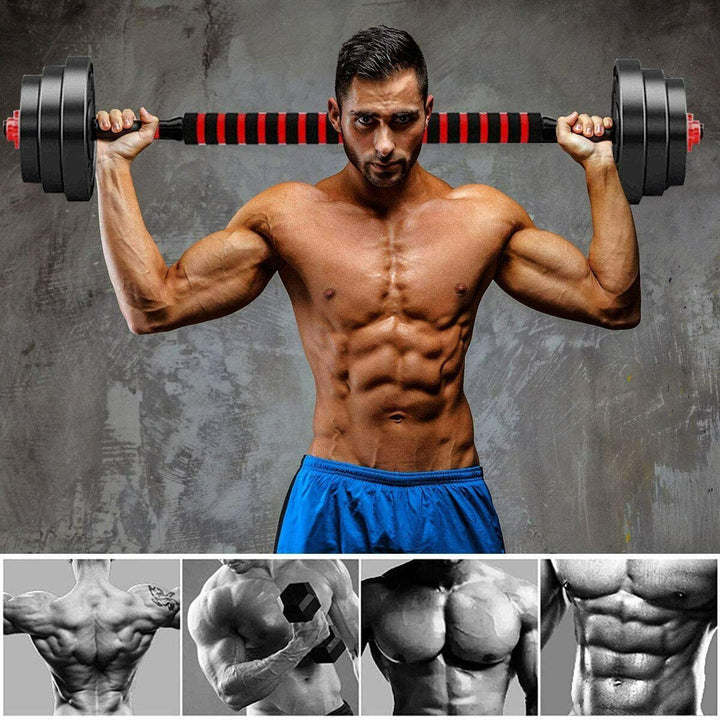 30kg Adjustable Dumbbell Barbell Set For Home Gym Commercial Weights Dumbbells Dumbell New Lifting Training For Men Women Unisex Workout