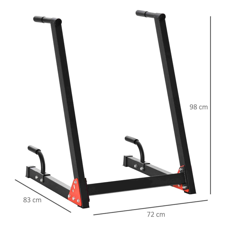 Dip Stand Station Heavy Duty Upper Body Workout Equipment Angled Grip for Triceps dips Pull Ups Push Ups for Home Gym Office, Black