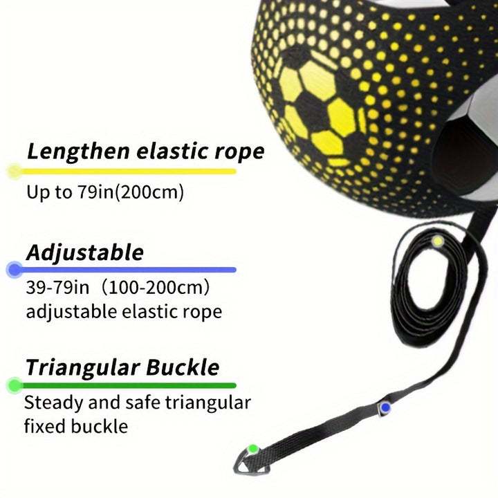 Football Kick Trainer For Single Practicing, Adjustable Elastic Soccer Ball Auxiliary Training Equipment, Football Training Belt