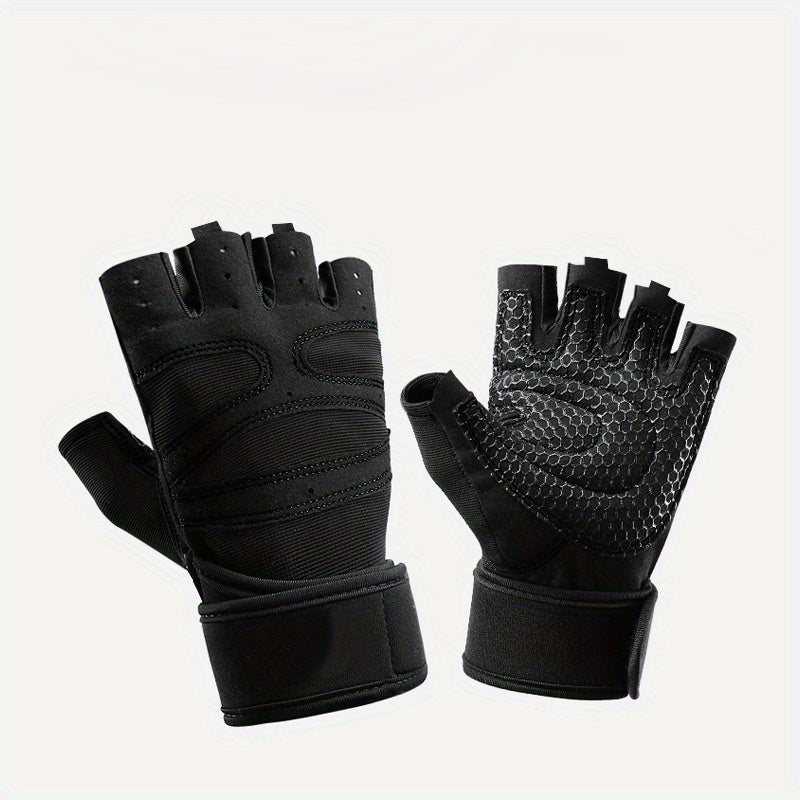 Unisex Fitness Gloves: Non-Slip Wrist Guards for Dumbbell, Horizontal Bar & Riding Exercise Training