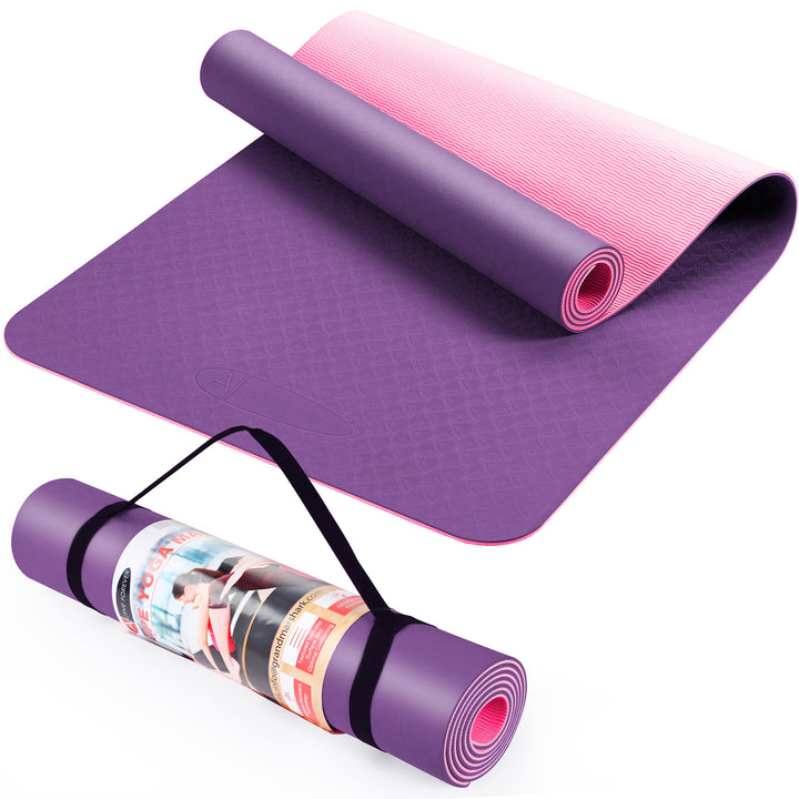 6mm TPE Yoga Mat Moisture-proof Non-slip Yoga Mat Thickened Fitness Mat For Home Gym Training