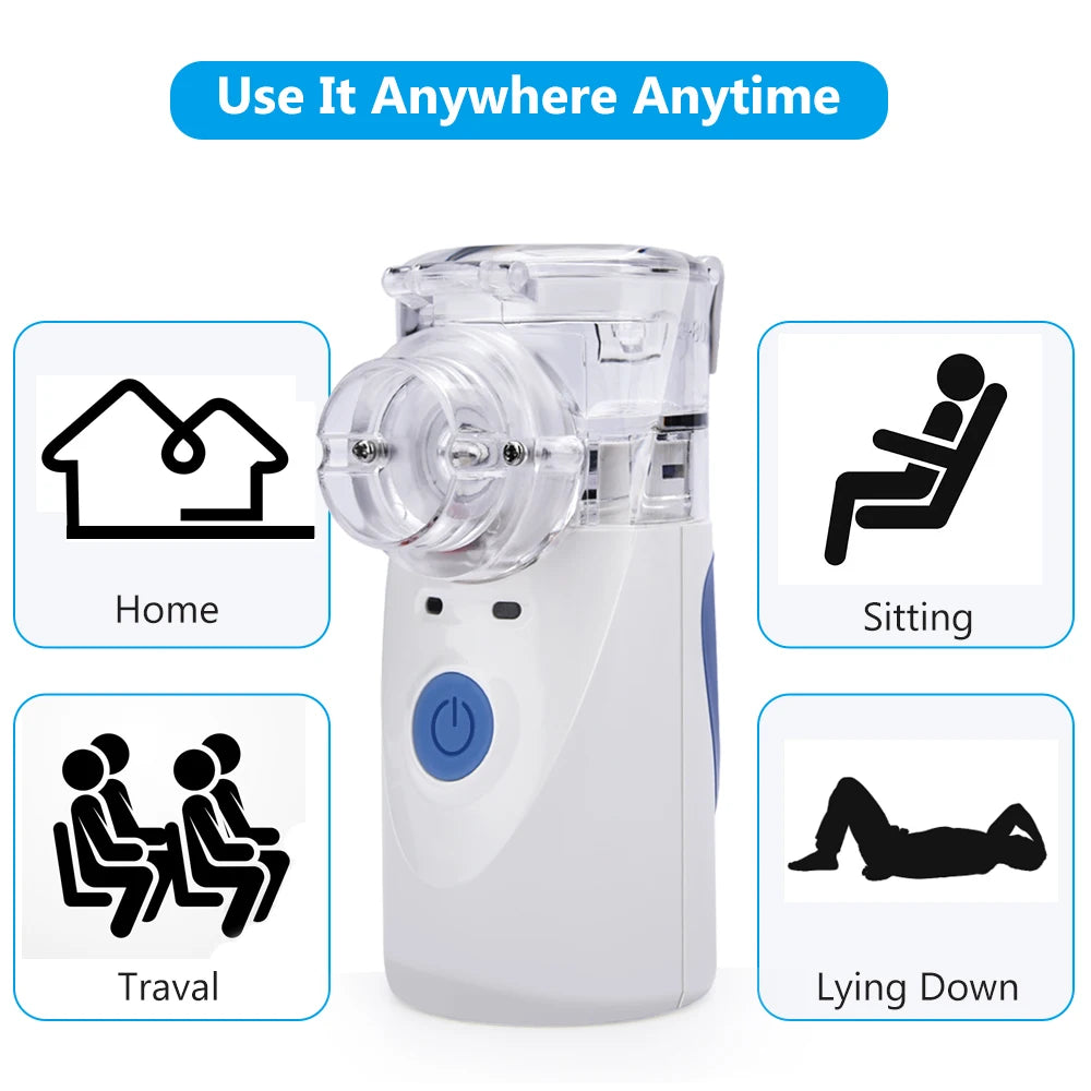 Portable Silent Ultrasonic Nebulizer Inhaler Machine Medical Equipment Kids Atomizer Runny Nose Adult Humidifier Health Care