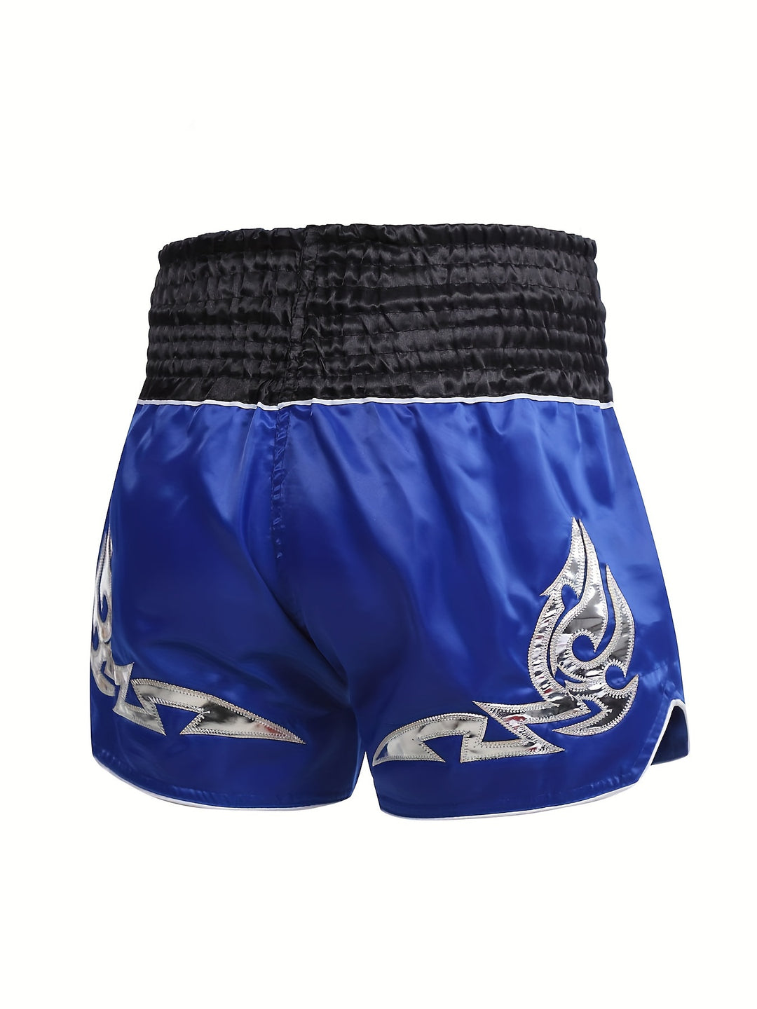 Men's Embroidered Boxing & MMA Shorts - Durable Polyester, Non-Stretch, All-Season Sports Gear for Fitness, Muay Thai & Martial Arts