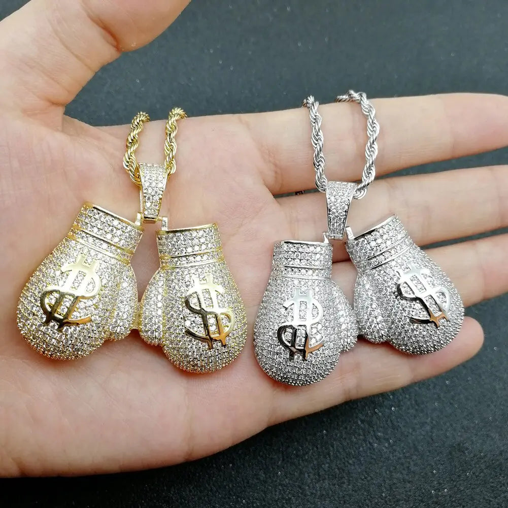 Boxing Gloves Pendant Necklace