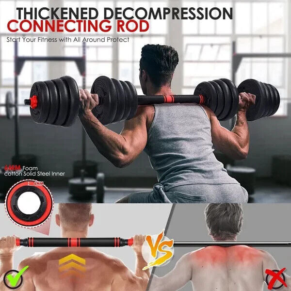 20kg Adjustable Dumbbell Barbell Set For Home Gym Commercial Weights Dumbbells Dumbell New Lifting Training For Men Women Unisex Workout