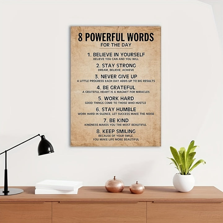 1pc Motivational Quote Inspirational Canvas Wall Art Office Home Classroom Decor Positive Poster Picture Artwork Art Posters Canvas Valentine's Day Prints Wall Art No Frame Eid Al-Adha Mubarak