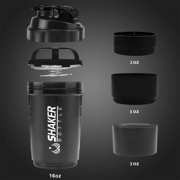 1pc 500ml/17oz Shaker Bottle with Mixing Ball, Durable & Leakproof - Ideal for Gym & Outdoor Fitness Activities