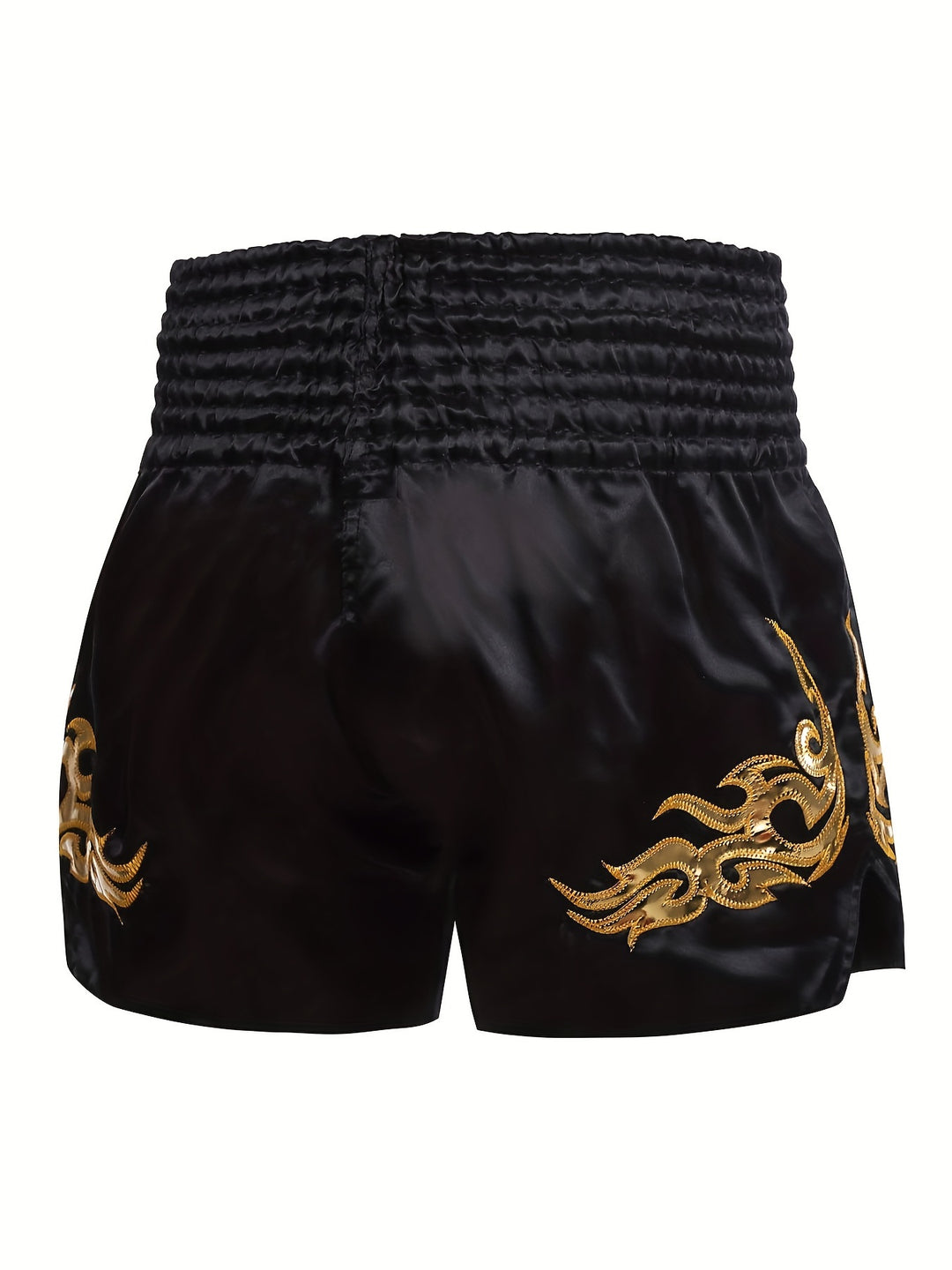 Embroidered Muay Thai & MMA Shorts - Durable Polyester, Non-Stretch, All-Season Sports Gear for Boxing & Training