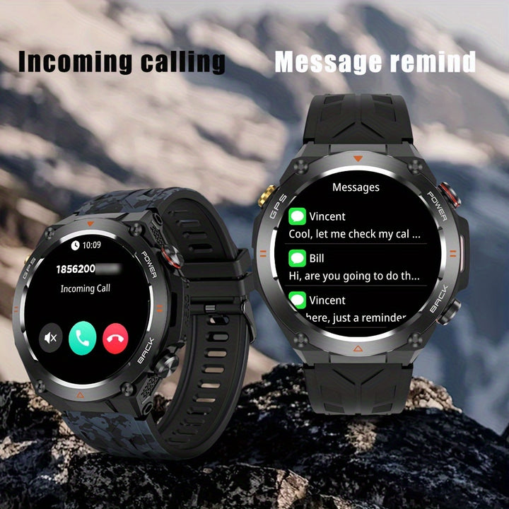 1pc SENBONO Smart Watch with GPS, Compass, 3.89cm Display, 650mAh Battery, Waterproof IPX8, Sports Tracker, 100+ Exercise Modes, Call Function, USB Charging, Compatible with Android & iPhone