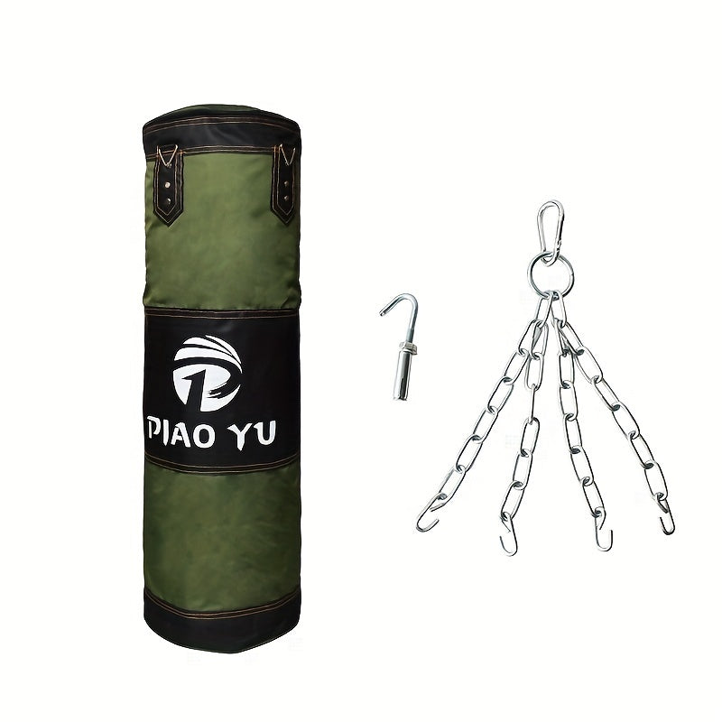 1pc PIAO YU Durable Canvas Sandbag for Karate & Kickboxing - 59.94cm to 149.86cm Adjustable, Versatile for Home Gym Use with, Wood Chips, Soybean & Sand Filling Options