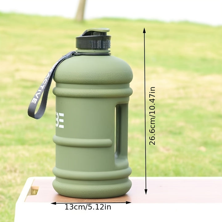 2200ml Large Capacity Sports Water Bottle - Durable PETG, Portable for Outdoor Activities & Running, Black, Portable Water Bottle, Leisure, Training