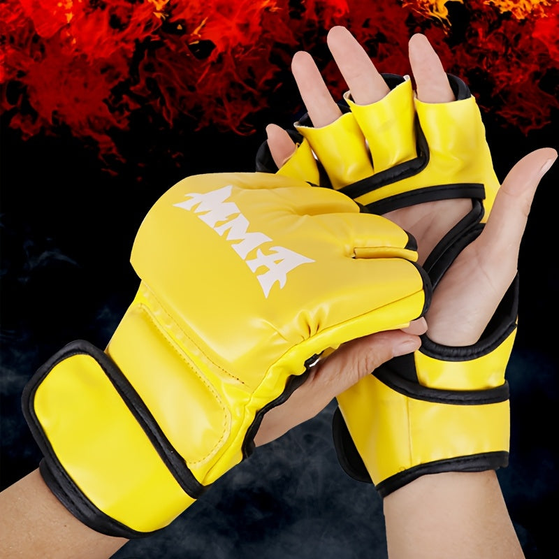 A Pair of Boxing Training Gloves Suitable for Adults, Both Men And Women, for Sparring And Martial Arts. These Gloves Are Designed for Taekwondo, Muay Thai, And Mixed Martial Arts, Including Boxing Training Equipment, Sports