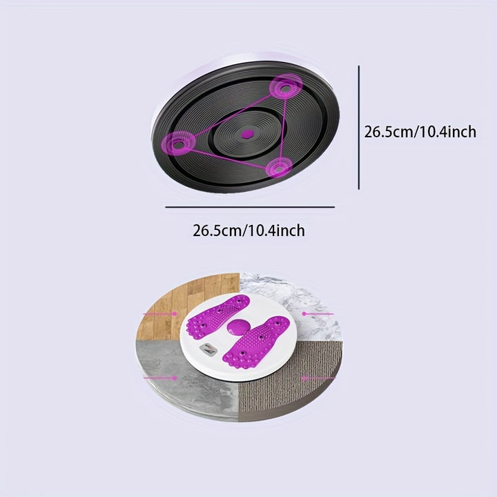 Waist Twisting Plate, Foot Massage Twist Board, Dancing Waist Twisting Machine, For Weight Loss, Body Shaping, Balance Training & Waist Exercise (Size: 10.4in*10.4in*11in/26.42cm*26.42cm*27.94cm, Weighting For 440.92LB)