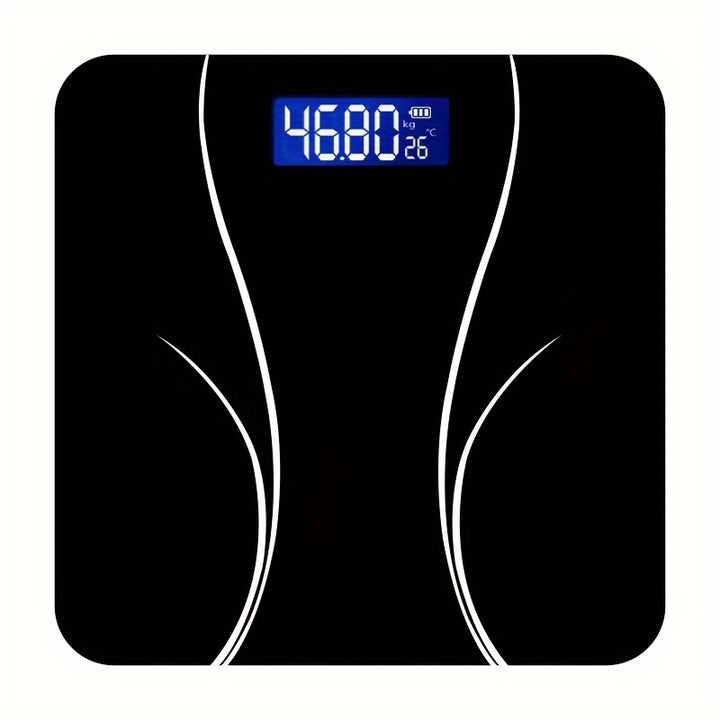 Digital Bathroom Body Weight Scale - 181.44 KG Capacity, Non-Slip Ultra Slim Design, Large Backlit LCD Display, No Batteries Included, Requires 2 AAA Batteries, Durable Material, for Home Gym Yoga Studio