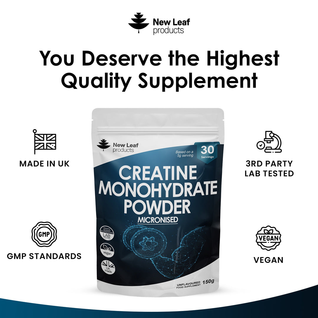 Creatine Monohydrate Powder 150g of Micronized Creatine for easy mixing