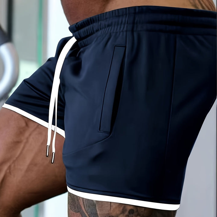 Men's Casual Slightly Stretch Elastic Waist Drawstring Mesh Shorts For Summer Gym Workout Training