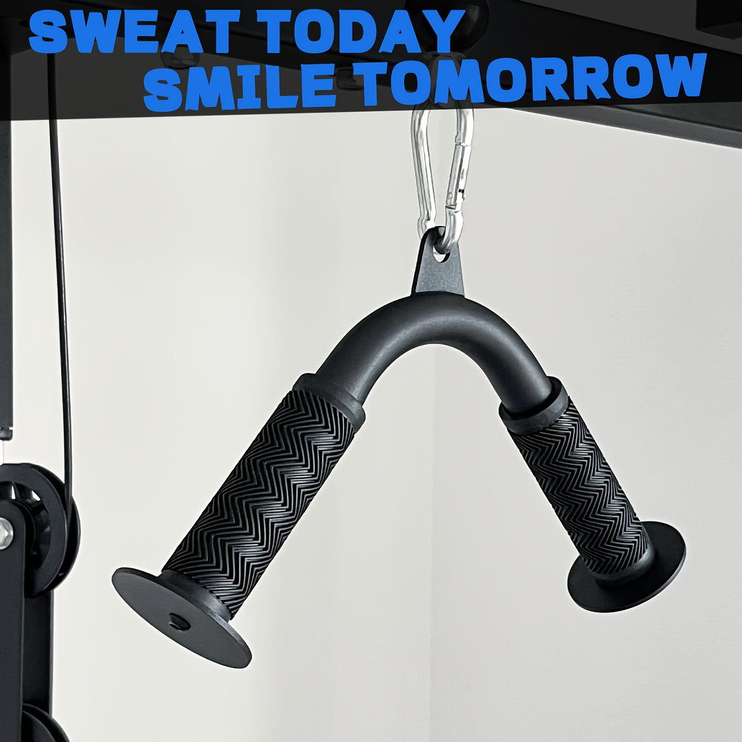 BERUFEXP V-Shaped Pull Down Handle - Durable Iron, Black, Fit for Home Gym & Training Equipment, Pull Down Handle