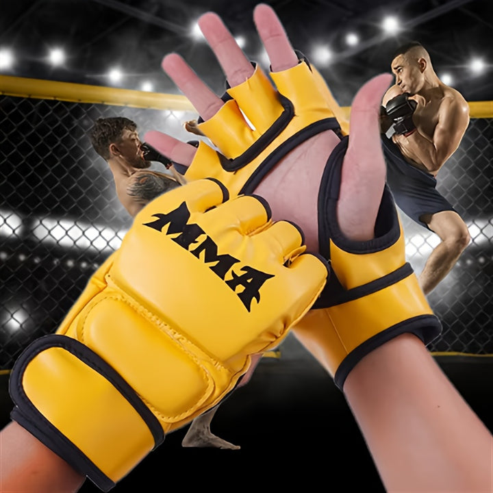 A Pair of Boxing Training Gloves Suitable for Adults, Both Men And Women, for Sparring And Martial Arts. These Gloves Are Designed for Taekwondo, Muay Thai, And Mixed Martial Arts, Including Boxing Training Equipment, Sports