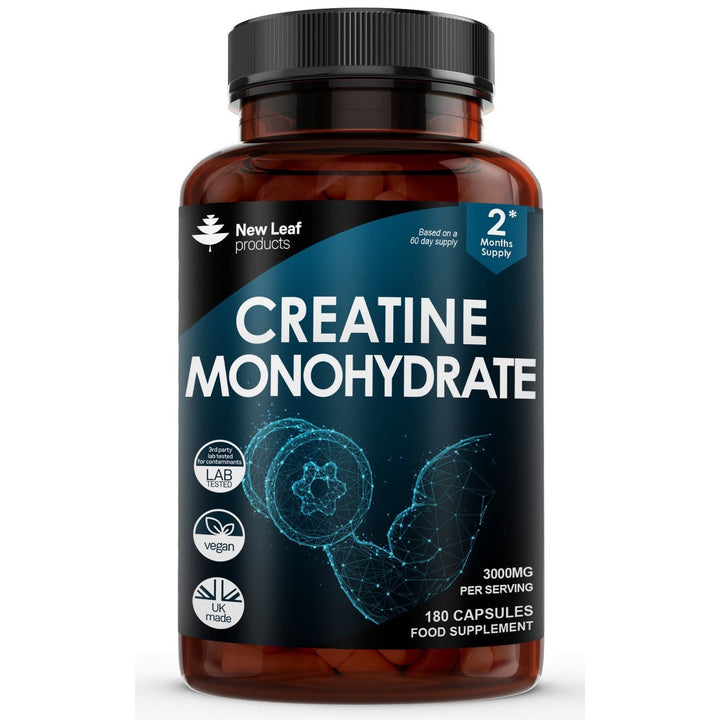 Creatine Monohydrate Capsules 3000mg - 180 Creatine Capsules - Gym Supplement