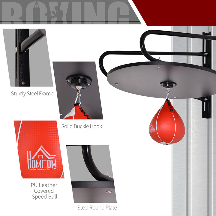 Wall-mounted Punching Ball Height Adjustable Hanging Speedball Platform Set Frame Stand Boxing Sports