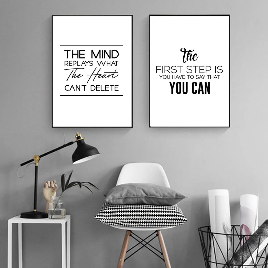 English Inspirational Quotes Words Poster Canvas Print Painting Wall Art Living Room Home Decoration