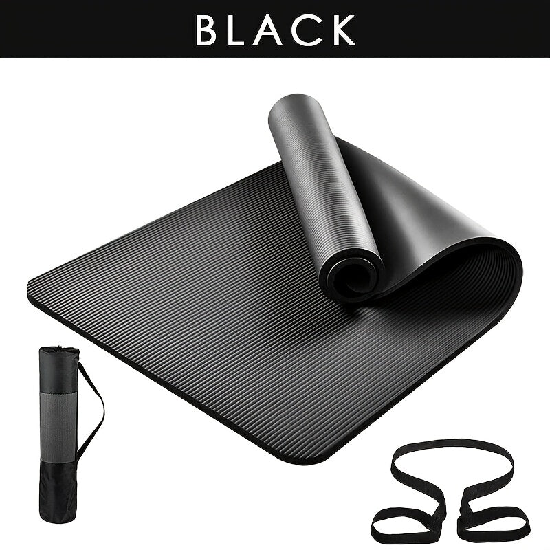 Extra Thick Foam Yoga Mat - Versatile for Pilates, Stretching & Resistance Workouts - Ideal Home Gym Accessory for Men, Women & Youngsters (182.88cm x 60.96cm)