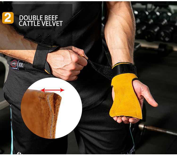 Anti-slip Gym Gloves Grips For Men And Women, Wrist And Palm Support Gloves For Deadlifting Weightlifting Pull-ups