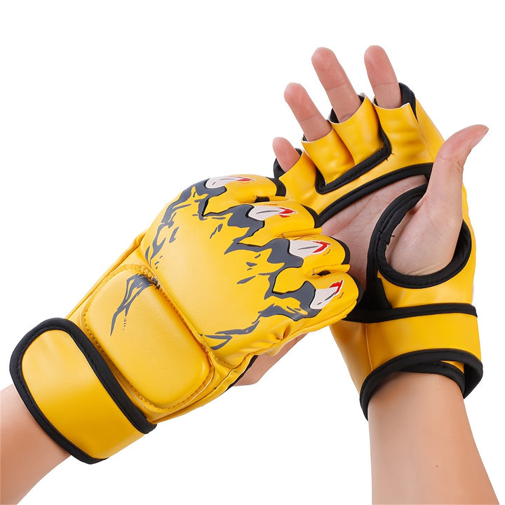 A Pair of Boxing Training Gloves Suitable for Adults, Both Men And Women, for Sparring And Martial Arts. These Gloves Are Designed for Taekwondo, Muay Thai, And Mixed Martial Arts, Including Boxing Training Equipment, Sports