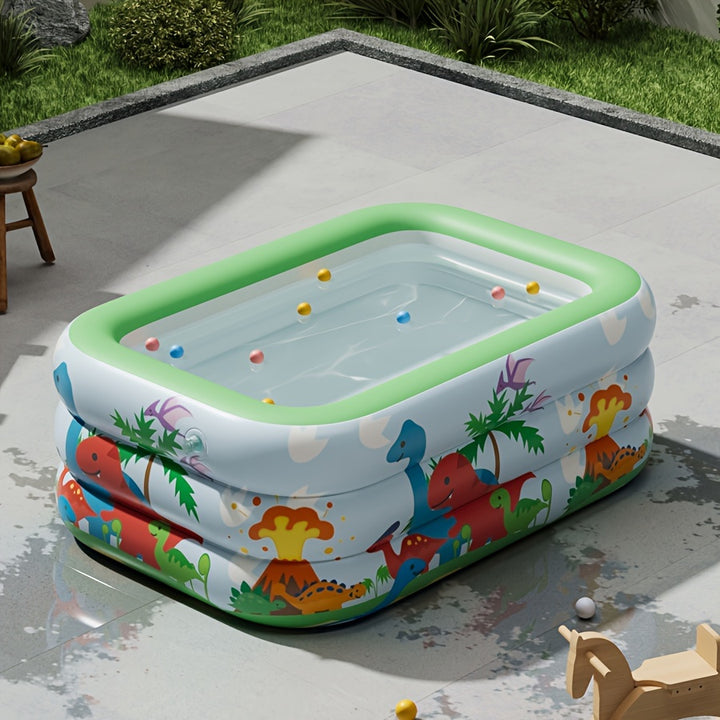 Inflatable Pool for Garden, Large Outdoor Hot Tub with Ocean Balls, Foldable Swimming Pool for Home Use, Durable Material, Easy Set Up