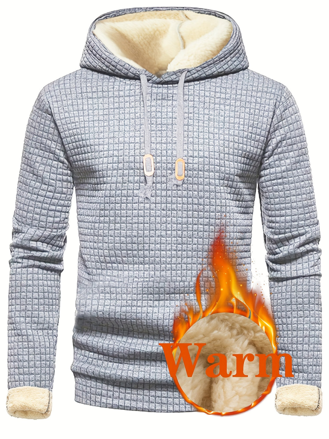 Men's Casual Hoodie with Kangaroo Pocket - Solid Color, Polyester Blend, Machine Washable - Perfect for Fall & Winter