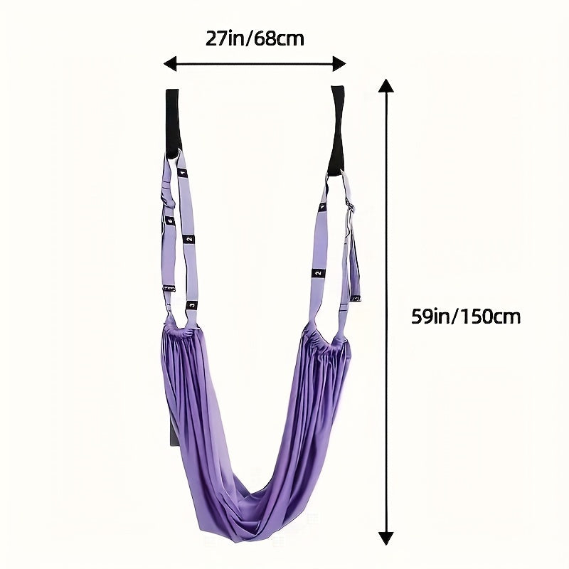 Multi-Level Flexibility Trainer Yoga Strap - Straps for Stretching, Fitness, Dance, Ballet, Gymnastics, Home Exercise Equipment with Door Anchor and Polyester Band for Back Bend, Leg Stretch Assistance