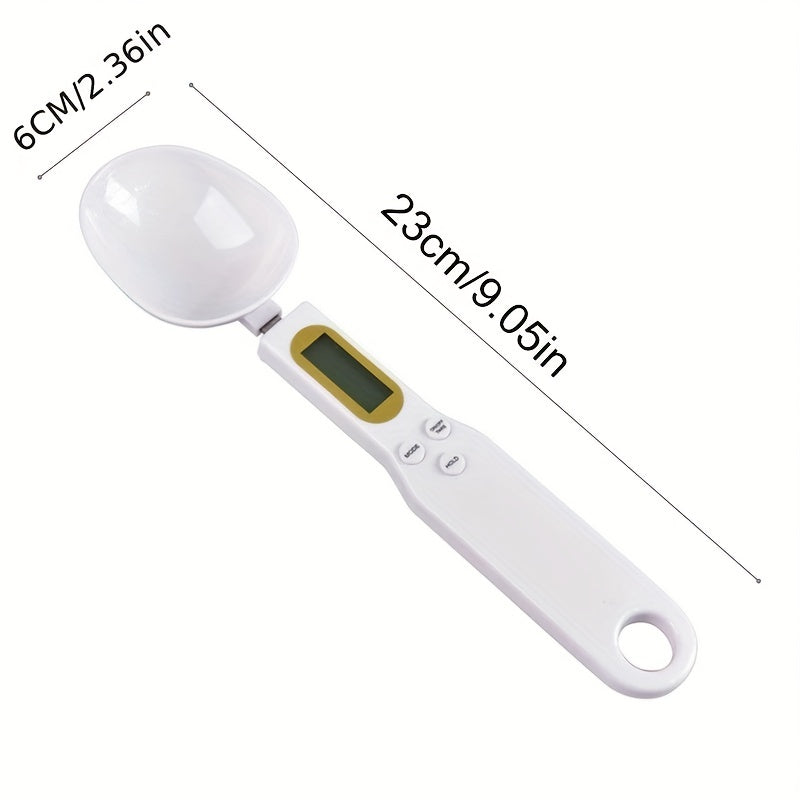 Accurate Measure Digital Kitchen Scale Spoon - LCD Display, 0.1g-500g Precision, Button Battery-Powered, Ideal For Cooking, Baking, And Portion Control