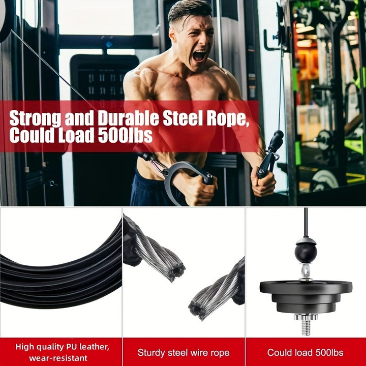 Heavy-Duty Steel Cable for Fitness Pulley - 200.0cm to 5.0meter Lengths, Perfect for Home Gym Machines - Durable Replacement Rope