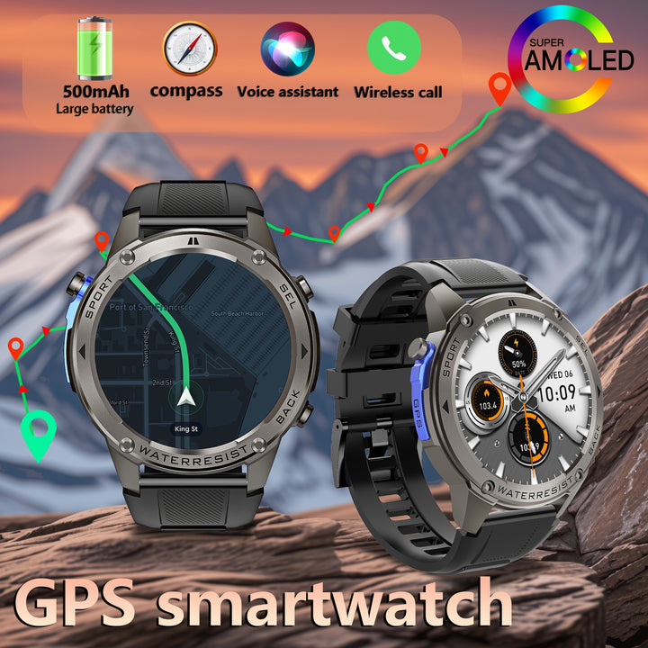 Fanwear GPS Smart Watch with GPS, Compass, Altitude, Air Pressure, Swimming, Triathlon, Timer, 5ATM Waterproof, Stop Watch, 170+ Sports Mode, Automatic Recognition Of Motion Patterns, 500mAh USB-Charged Battery, ATS3085L Chip