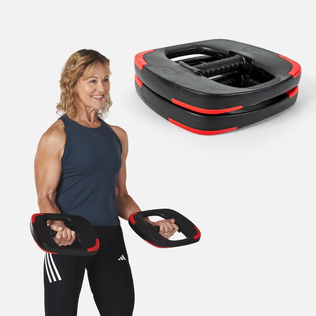 Dual Purpose Ergonomic Exercise Weight Plates for Total Body Workouts